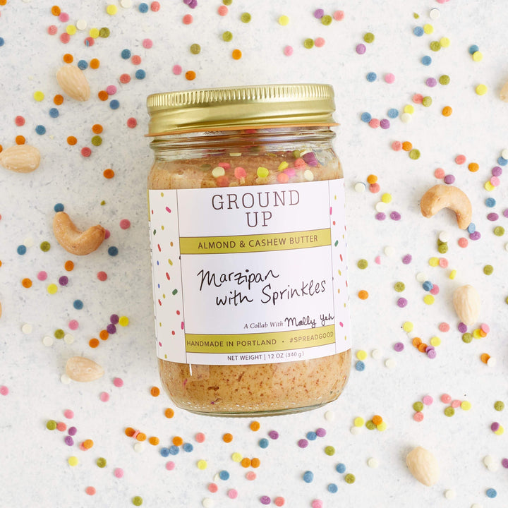 Marzipan with Sprinkles Nut Butter (A Collab with Molly Yeh)