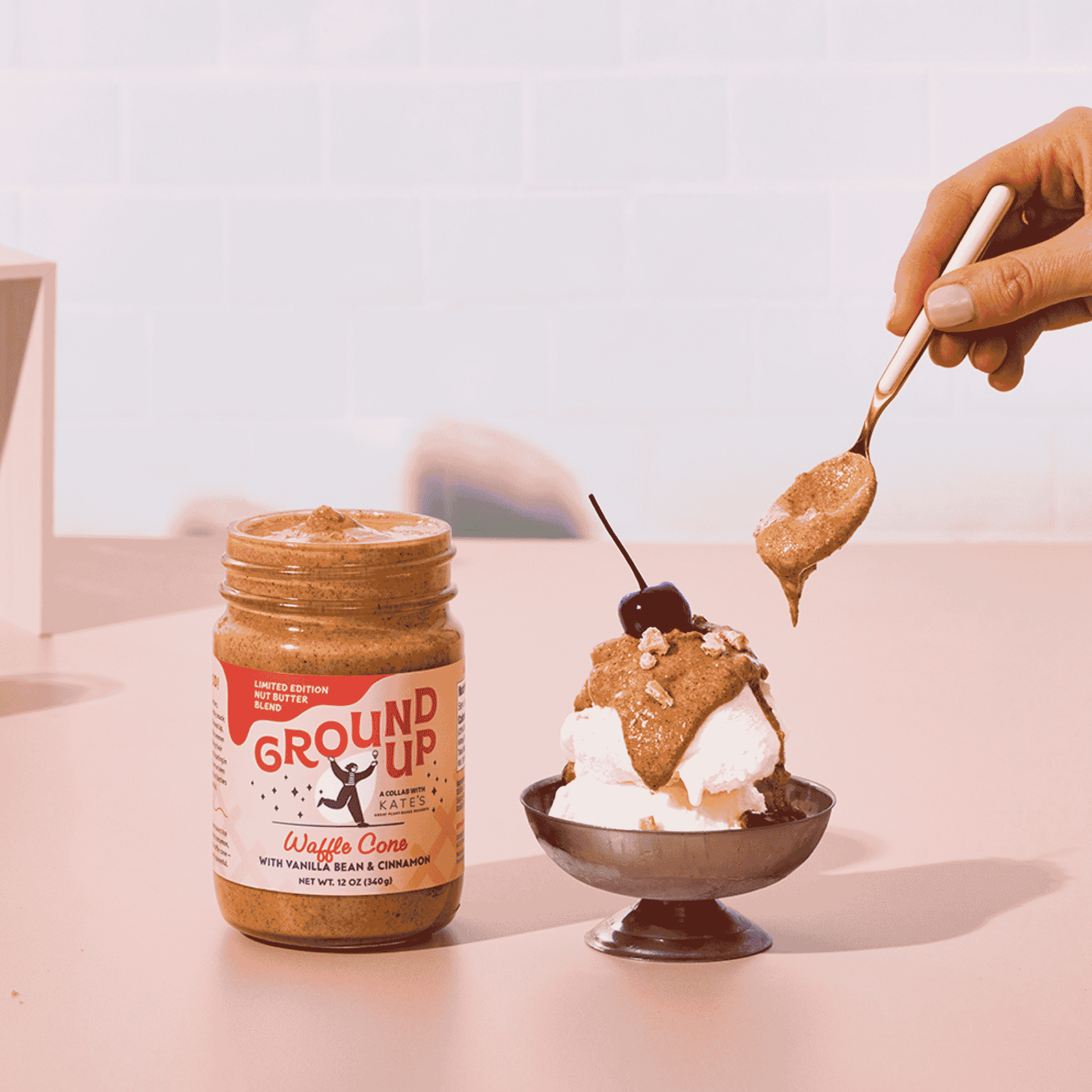 Waffle Cone Almond-Cashew Butter