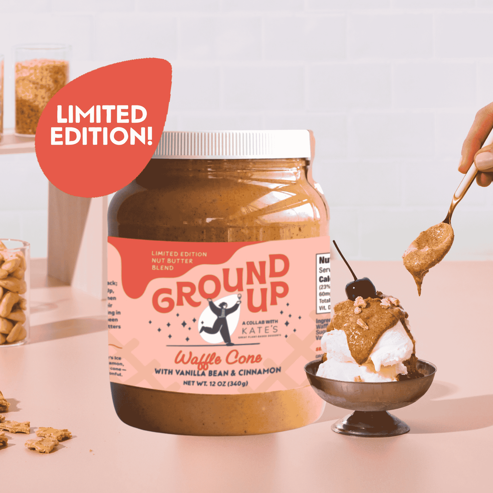 Bulk Tub: Waffle Cone Almond & Cashew Butter (4lbs)